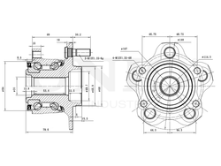 Ступица задняя (с ABS) UNIO HUB-20162