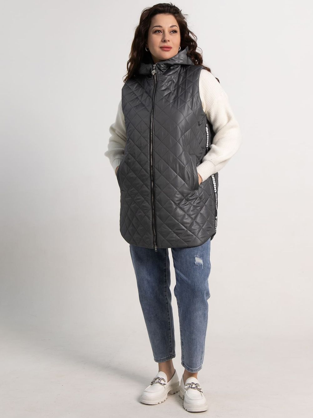 Жилет утепленный Фирменный стиль (графит) Б15320-18М LT Collection