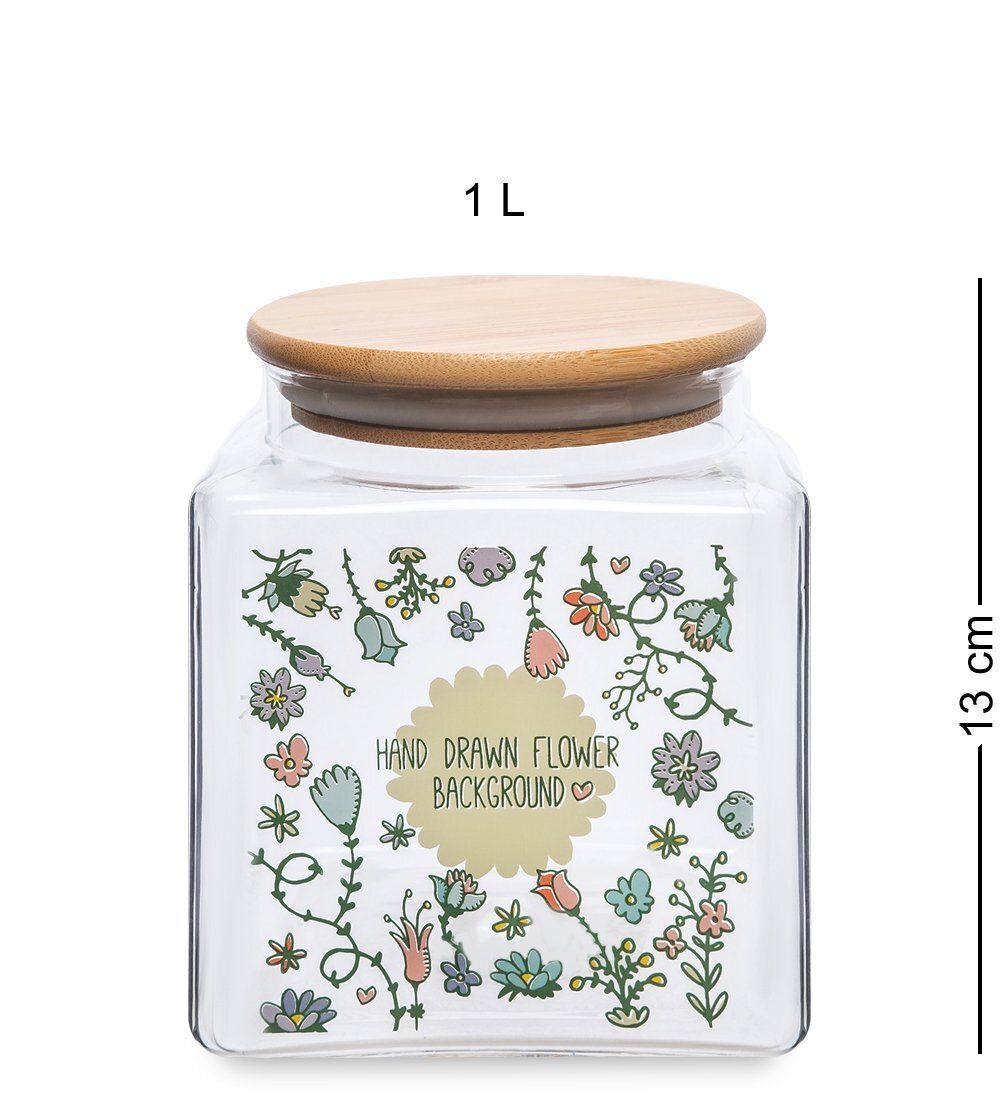 GS- 18/2 Банка для сыпучих «Цветочная феерия» 1л