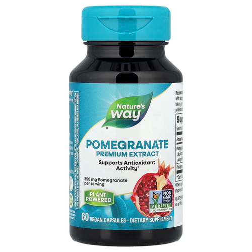 Nature's Way, Premium Extract, гранат, 350 мг, 60 веганских капсул