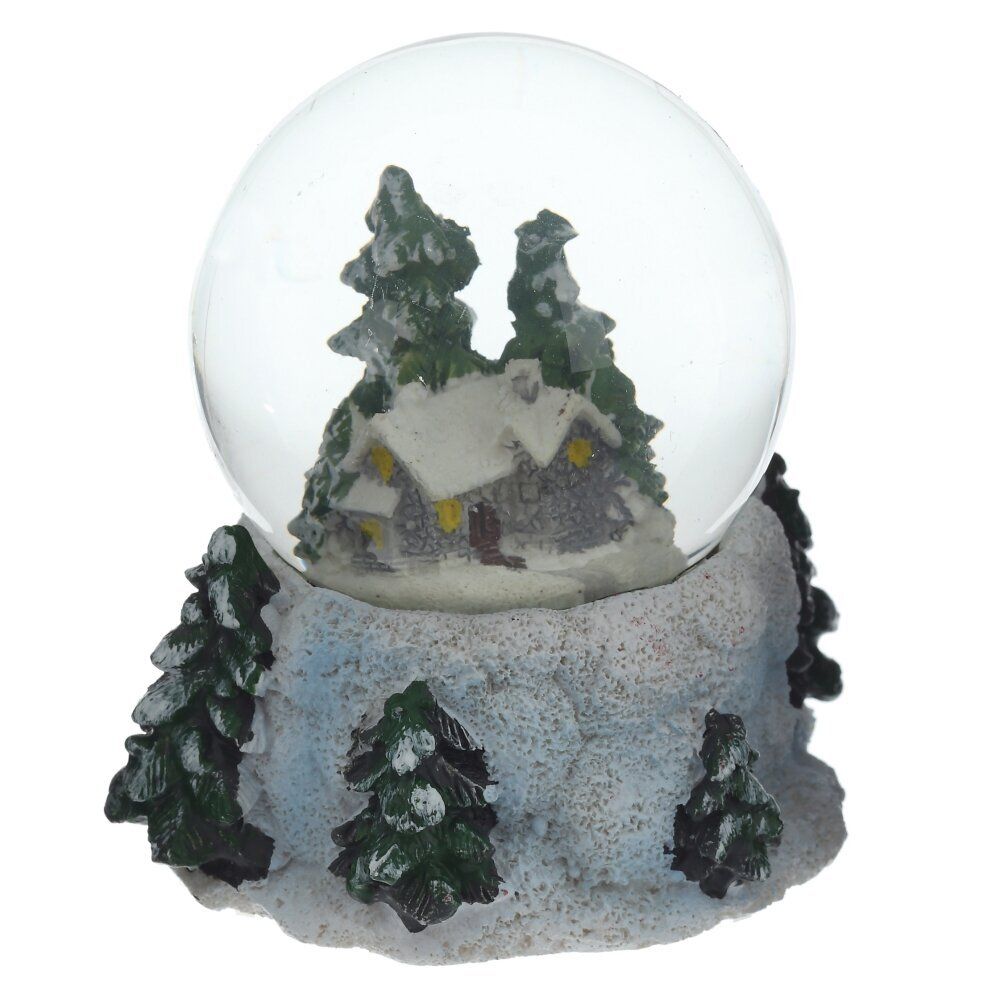 GAEM Фигурка декор в стекл шаре "Домик/Олень", D 6.5 см, L9 W8 H9 см, 3в.