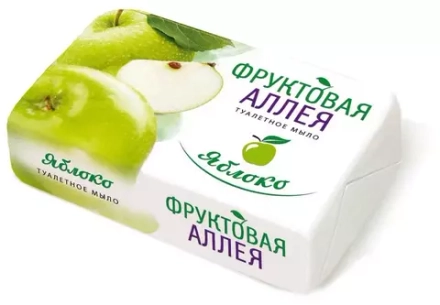 Фруктовая Аллея Мыло кусковое Яблоко, 90 г