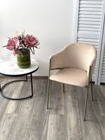 Стул М-City DISAUR Дилл, H-06 Бежевый, Велюр, Шампань каркас