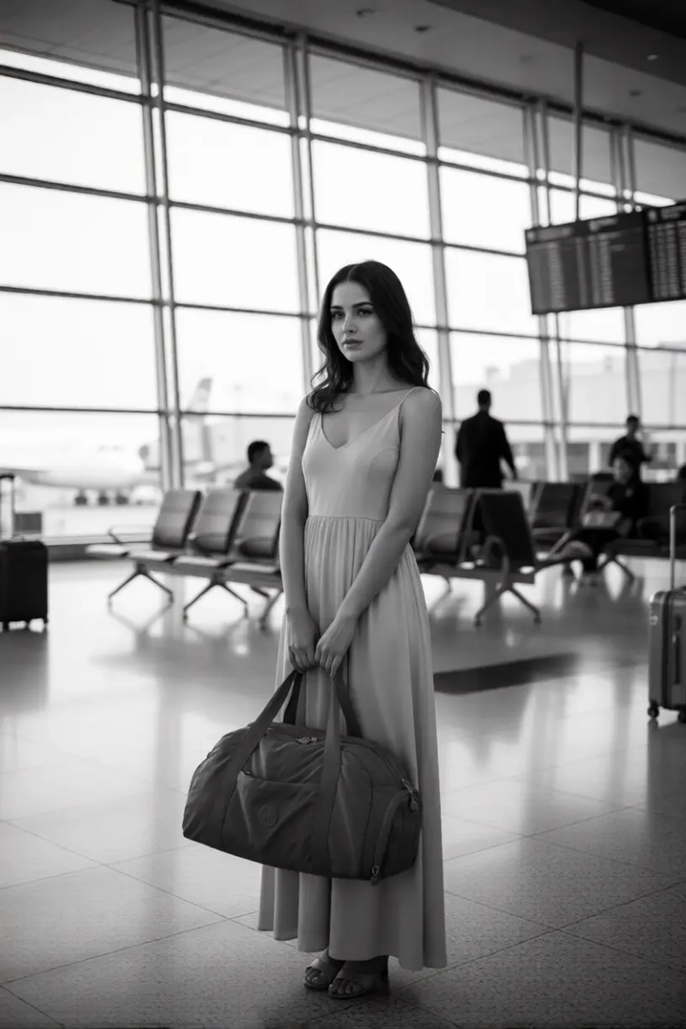 Сумка дорожная красная из плотного текстиля вместительная QOZA