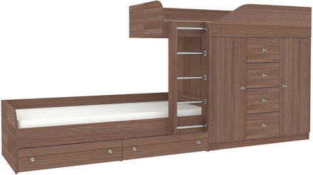 Двухъярусная кровать КарИВи Астра 6 Бодего Темный Бодего Темный