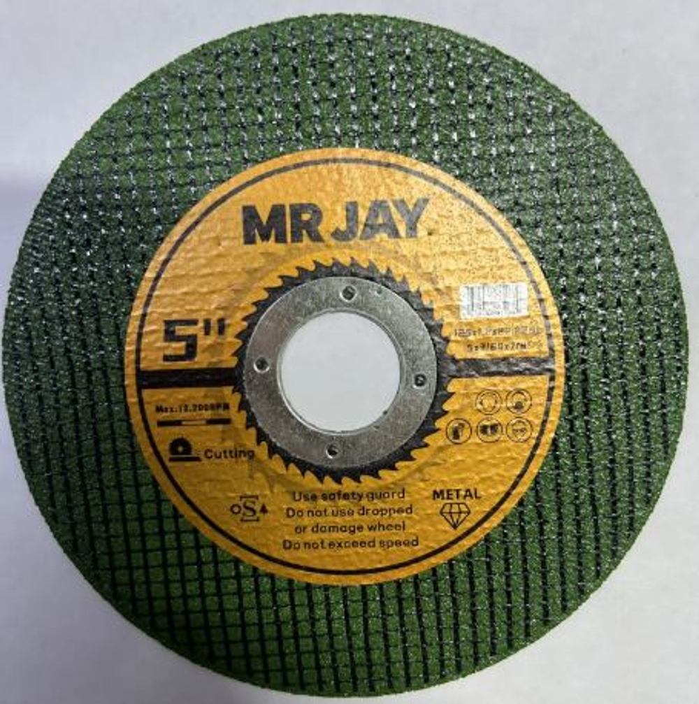 Круг отрезной по металлу абразивный, Ø 125 х 1,2 х 22 мм "MR JAY" (25/50/400)