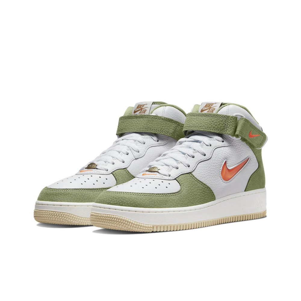 Кроссовки Nike Air Force 1 Mid Oil Green Orange