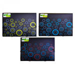 Папка на резинке Alingar, A4, 240х330х33 мм, 600 мкм, черная, матов. с цветным рисунком, "Black C"