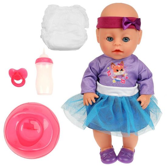 Пупс озвуч КОШЕЧКИ - СОБАЧКИ 30см, пьет, пис, плачет, 40 фраз и песен, 4 акс КАРАПУЗ