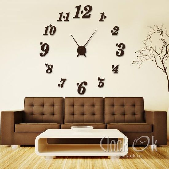 Настенные 3D часы Love Time