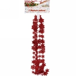 Бусы на ёлку 2,0 м «Снежинки», Красный