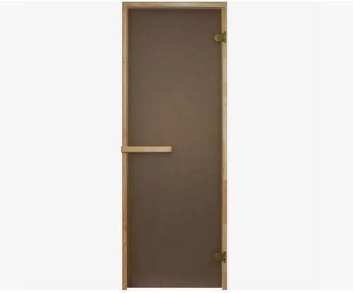 Дверь для бани Стандарт сосна, стекло бронза матовое 700*1900*8
