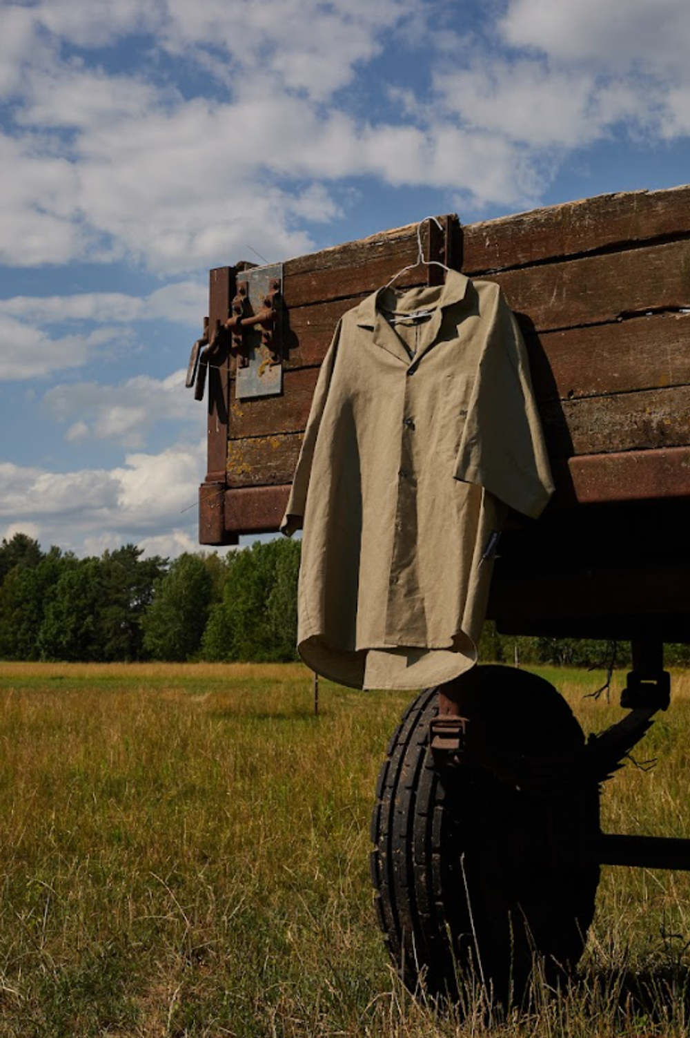 Рубашка "Linen" оливковая