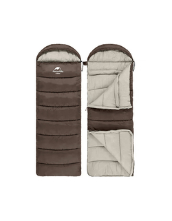 Мешок спальный Naturehike U250S, (190х30)х75 см, (правый) (ТК: 0°C), коричневый