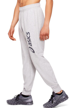 Мужские теннисные штаны Asics Big Logo Sweat Pant - mid grey heather/dark grey