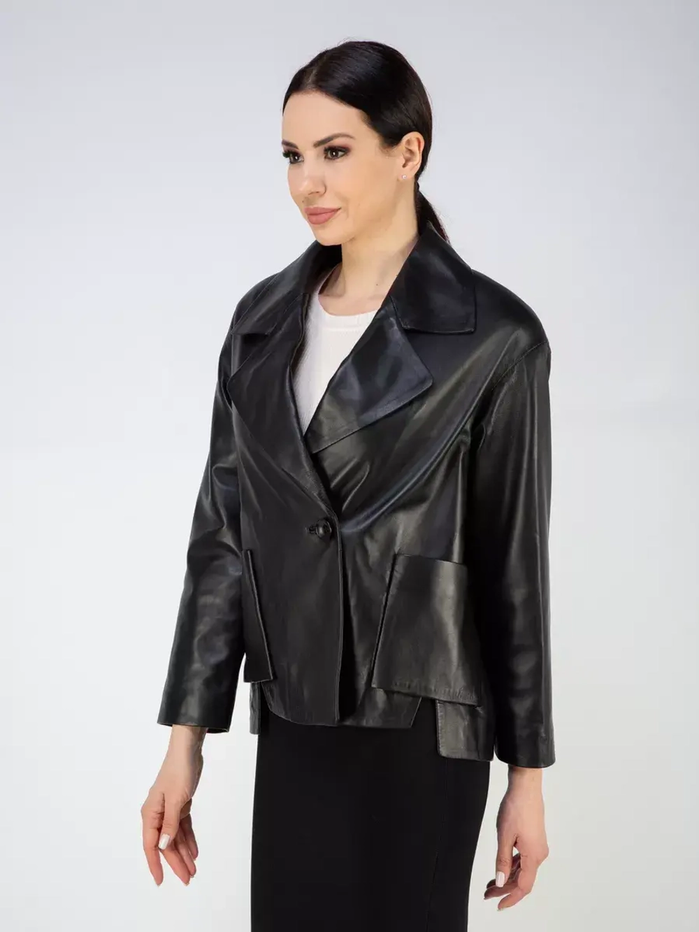 Куртка кожаная натуральная Турция блейзер