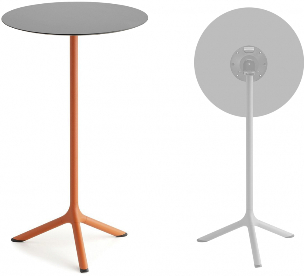 Стол ламинированный барный складной Scab Design Tripe Folding, терракотовый, светло-серый