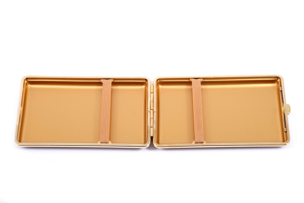 Портсигар Stoll на 14-20 сигарет, экокожа, Коричневый, C35-2