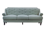 Диван ZW-432 трехместный рогожка бирюзовая цвет 20, 218*89*90см Garda Decor