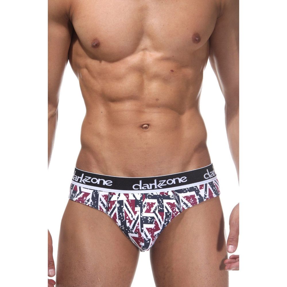 Мужские трусы слипы с разноцветным принтом DARKZONE DZN6308