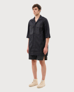 RICK OWENS DRKSHDW РУБАШКА ЦВЕТА ИНДИГО LIDO MAGNUM