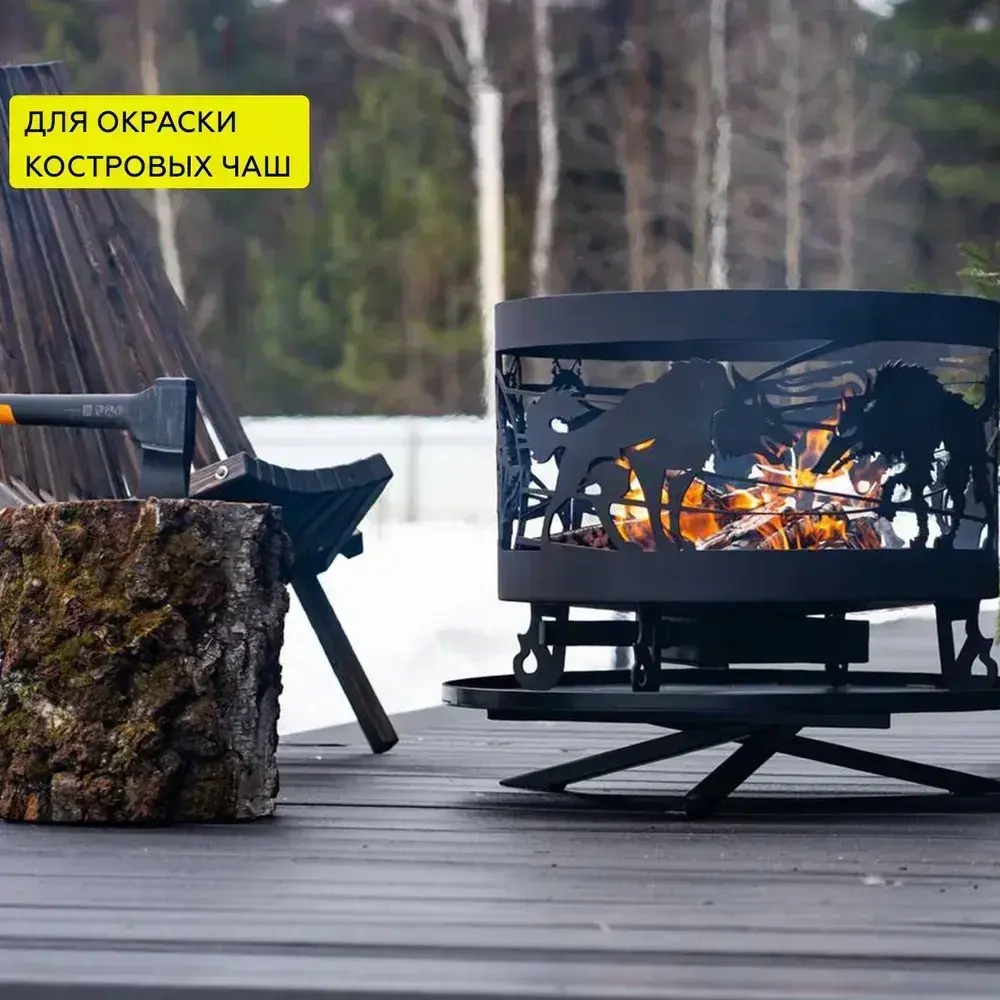 Краска CERTA термостойкая до 1200 градусов антикоррозионная для печей мангалов радиаторов дымоходов черный глубокоматовый RAL 9004 0,8 кг