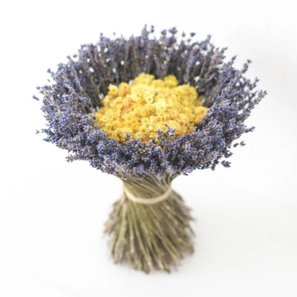 Букет сухоцветов Бессмертник в Лаванде 25х25 см