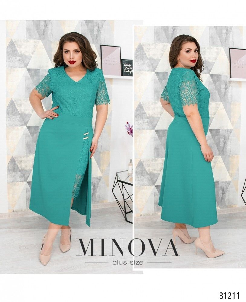 Платье 347-бирюзовый Minova