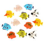 Игрушка пластизоль рифовые рыбки 6,25см 12ассорти набор пакет 832A-2RF (Играем вместе)