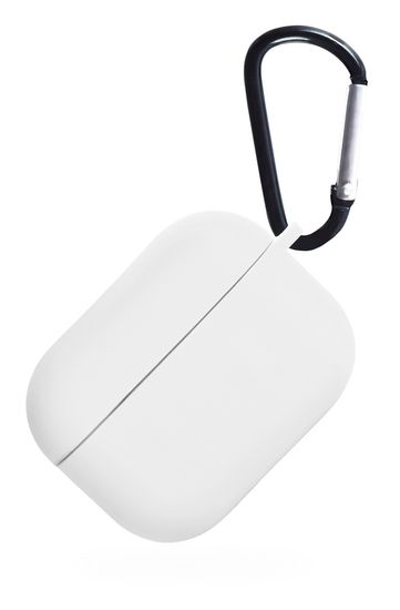 Чехол силиконовый Gurdini Silicone Case с карабином для AirPods 3 Белый