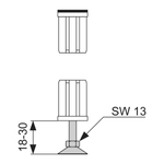 Ножка с торцевым элементом TECEprofil
