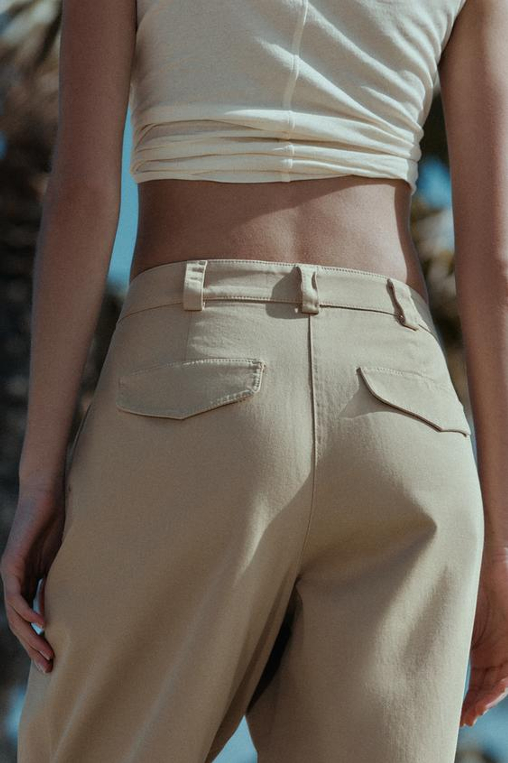 ZARA БРЮКИ ЧИНОС С ОТВОРОТАМИ, СВЕТЛЫЙ ЖЕЛТО-КОРИЧНЕВЫЙ