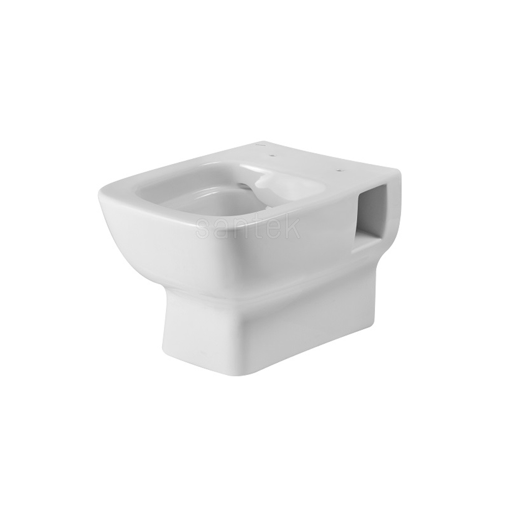 ПЭК: Santek Нео rimless подвесной безободковый унитаз с сиденьем + инсталляция + панель смыва хром (1.WH50.1.572)