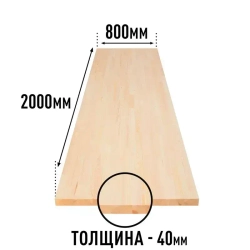 Мебельный щит Дом Дерева 2000х800х40мм Сосна Экстра Сращенный