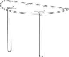 Стол приставной Стандарт Про дуб сонома