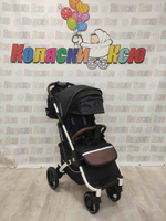 Коляска прогулочная Baballo Future 2024 черные блёски (белая рама)