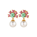 Серьги Dyrberg Kern VERONICA SG ROSE/GREEN 420026