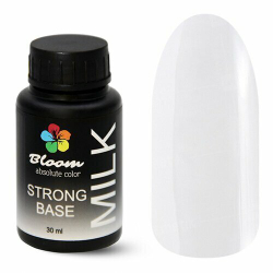 База Bloom Strong MILK жесткая 30мл (белая полупрозрачная) (без кисти)