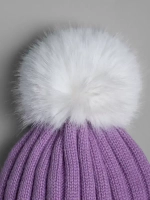 Шапка для девочки зимняя вязаная с помпоном