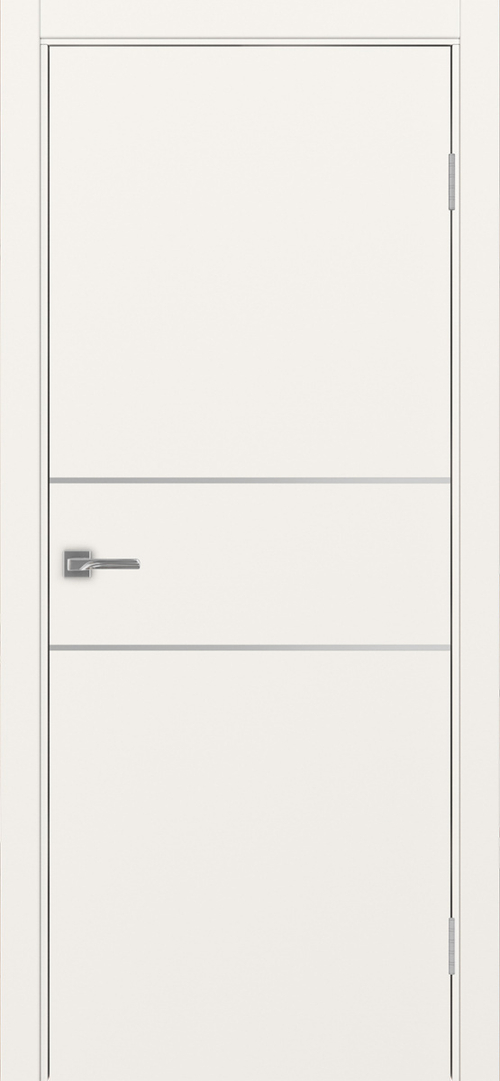 Межкомнатная дверь Optima Porte НЕАПОЛЬ 203 Молдинг SC (матовое серебро), Кромка в цвет полотна