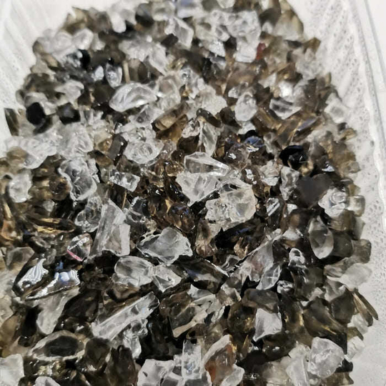 Стеклянная крошка ЧЕРНАЯ (дымка) МИКС 7-15 мм (100 г)