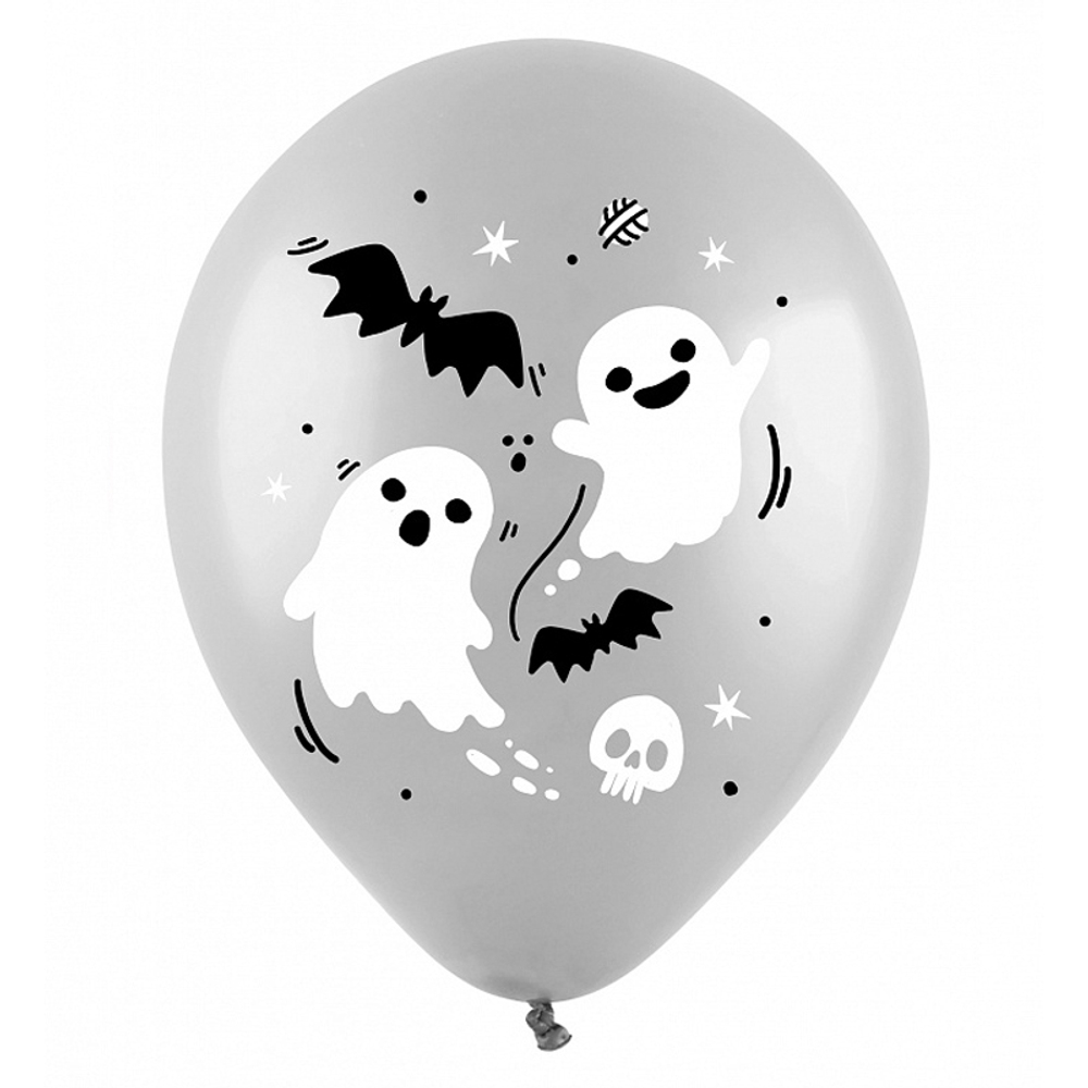 Воздушные шары Веселуха с рисунком Гламурный Хеллоуин, 100 шт. размер 12" #8122125
