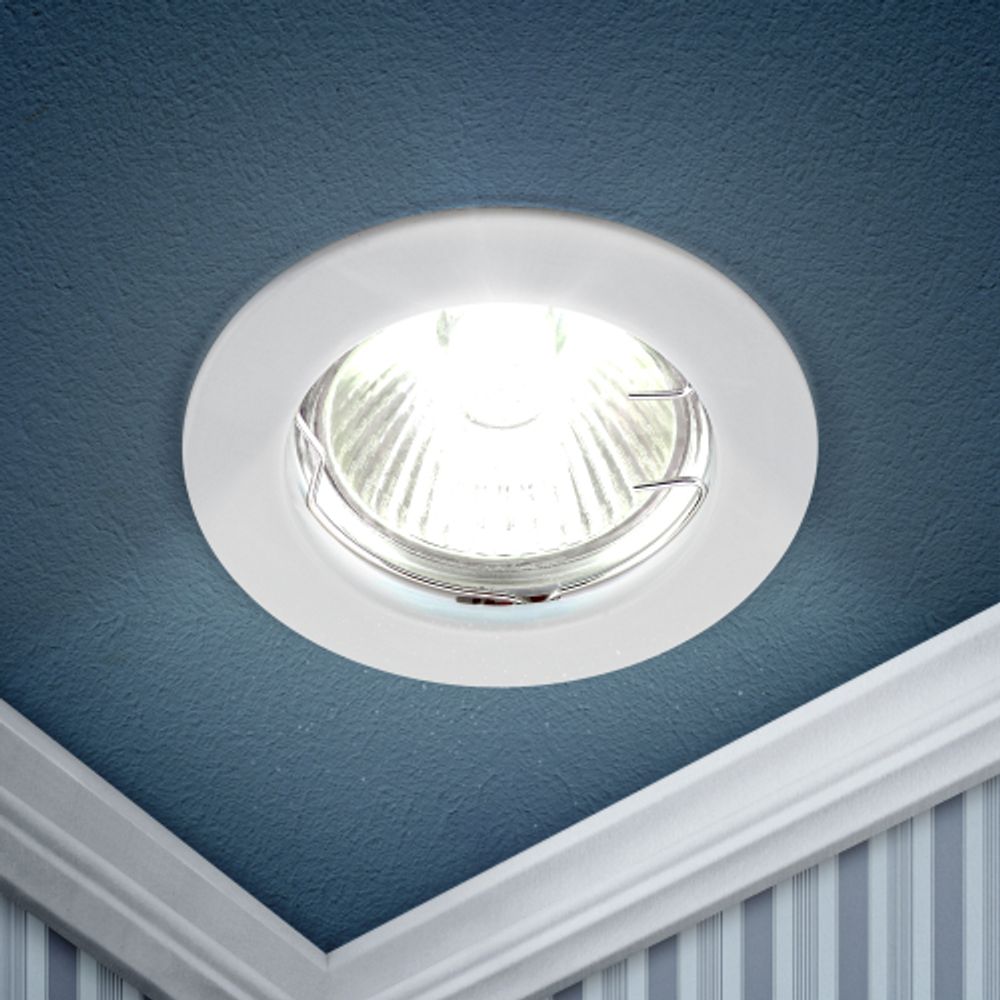 Светильник встраиваемый ЭРА KL1 WH под лампу MR16 GU5.3 белый