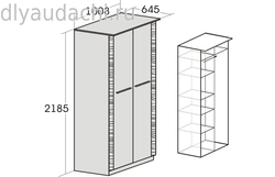 Шкаф 2-дверный "Элана" спальня дуб сонома