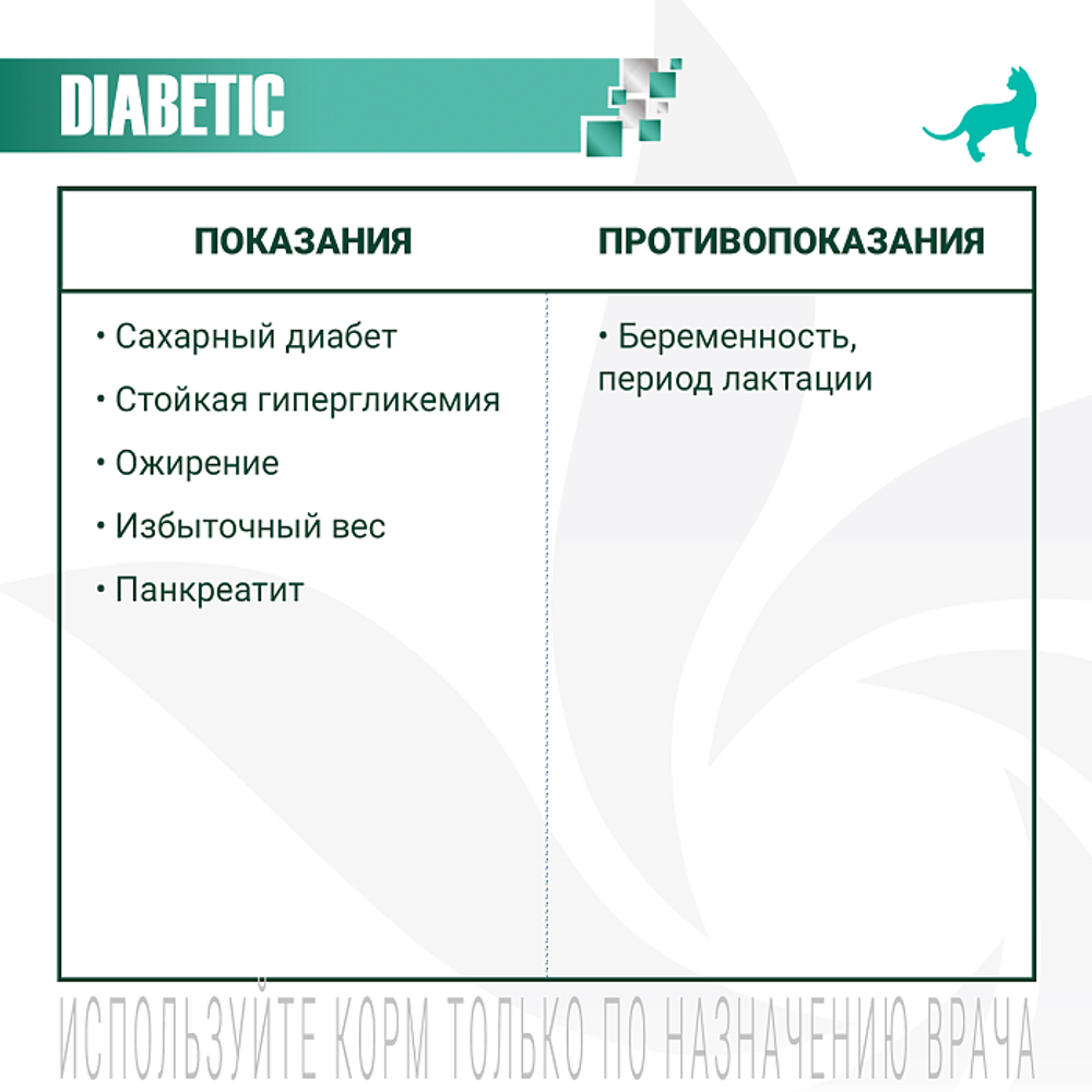 Сухой корм диетический для кошек при сахарном диабете Monge VetSolution Cat Diabetic Диабетик 1,5кг