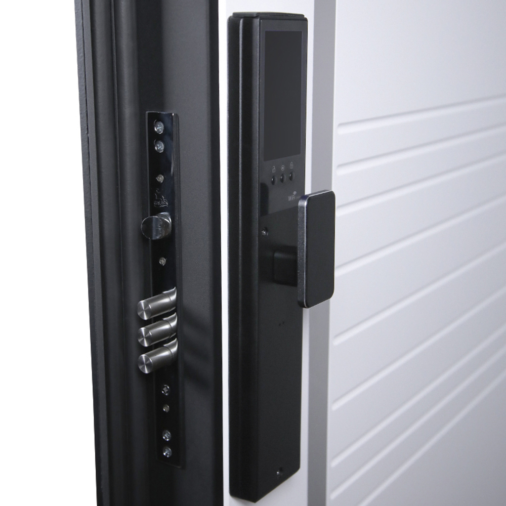 Стальная дверь "Шерл" 3D (биометрический замок Y23). Заказная модель.