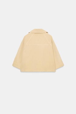 ZARA КОРОТКИЙ ТРЕНЧ С ЭФФЕКТОМ ПОТЕРТОСТИ, РЫЖЕВАТО-КОРИЧНЕВЫЙ