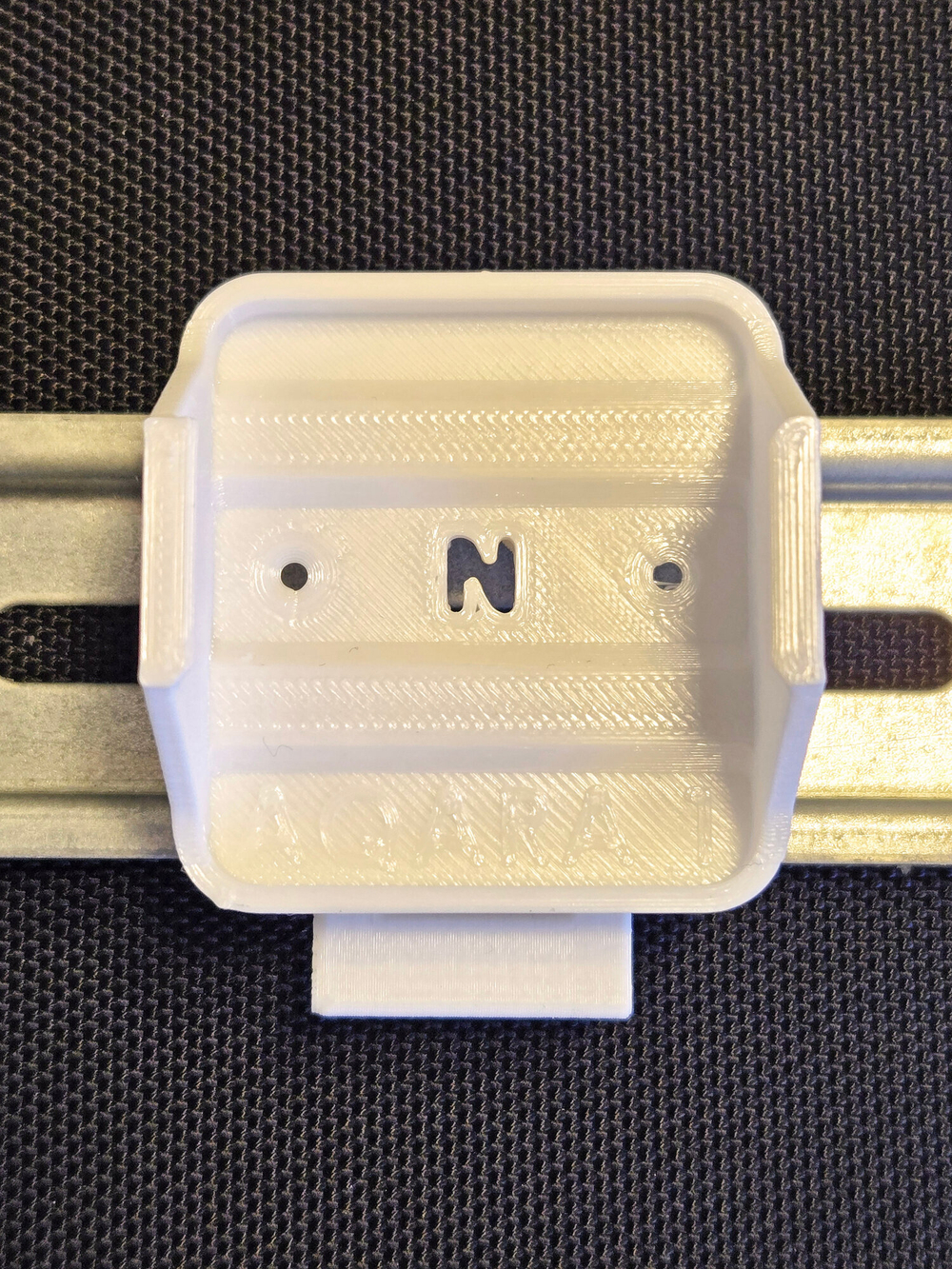 Крепление для одноканального реле Aqara T1 (с нейтралью) на DIN-рейку SSM-U01, 3D печать, белое