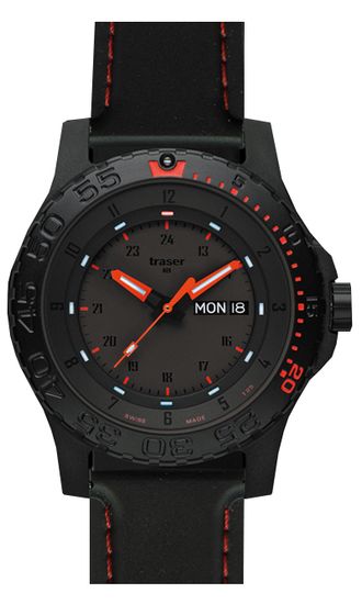 Наручные часы Traser Red Combat Professional 106033 (каучук с красной строчкой)