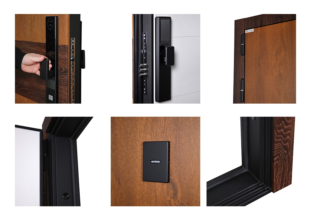 Стальная дверь "Денвер"  (биометрический замок). Заказная модель.